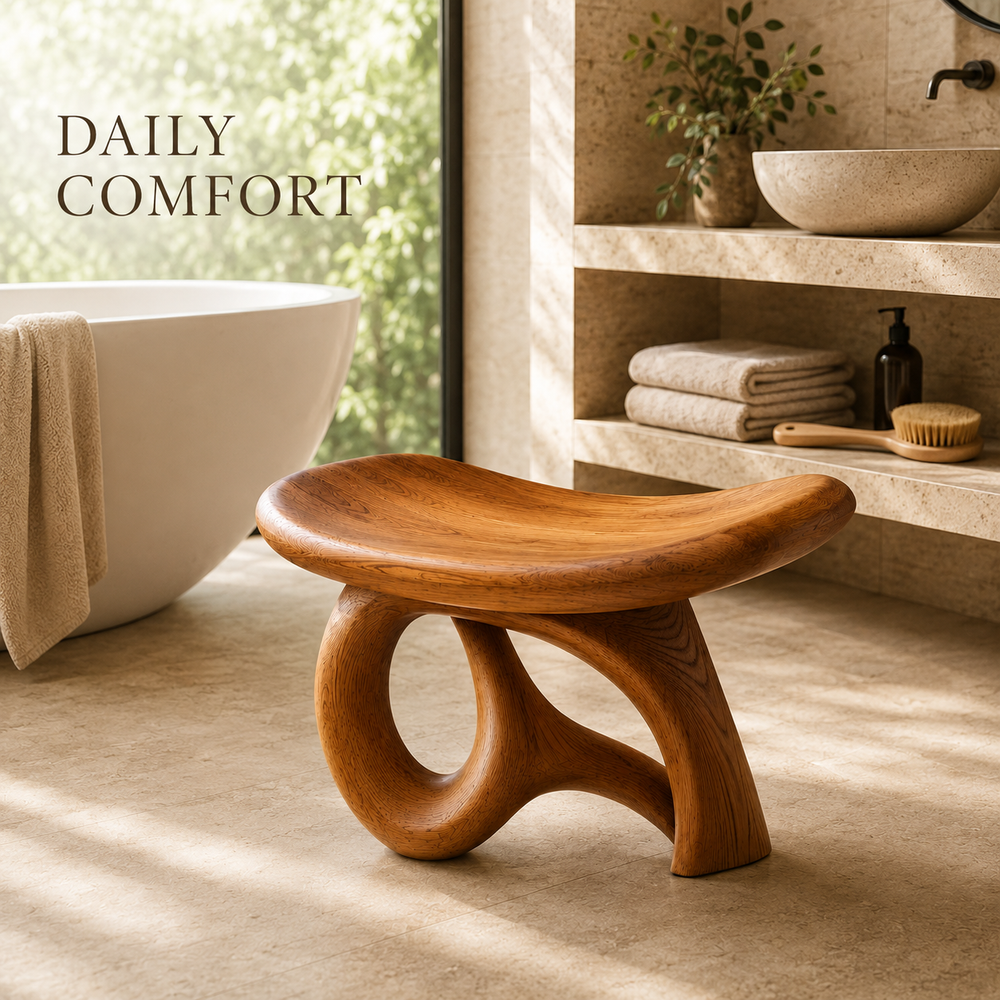 Alden Solid Wood Shower Bench - Design 011 - product image 05