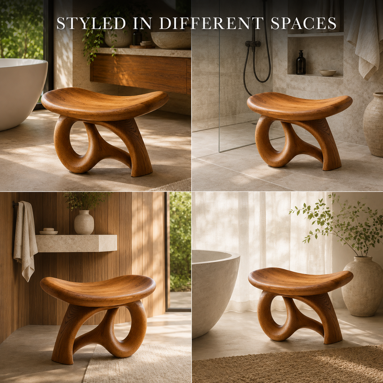Alden Solid Wood Shower Bench - Design 011 - product image 08