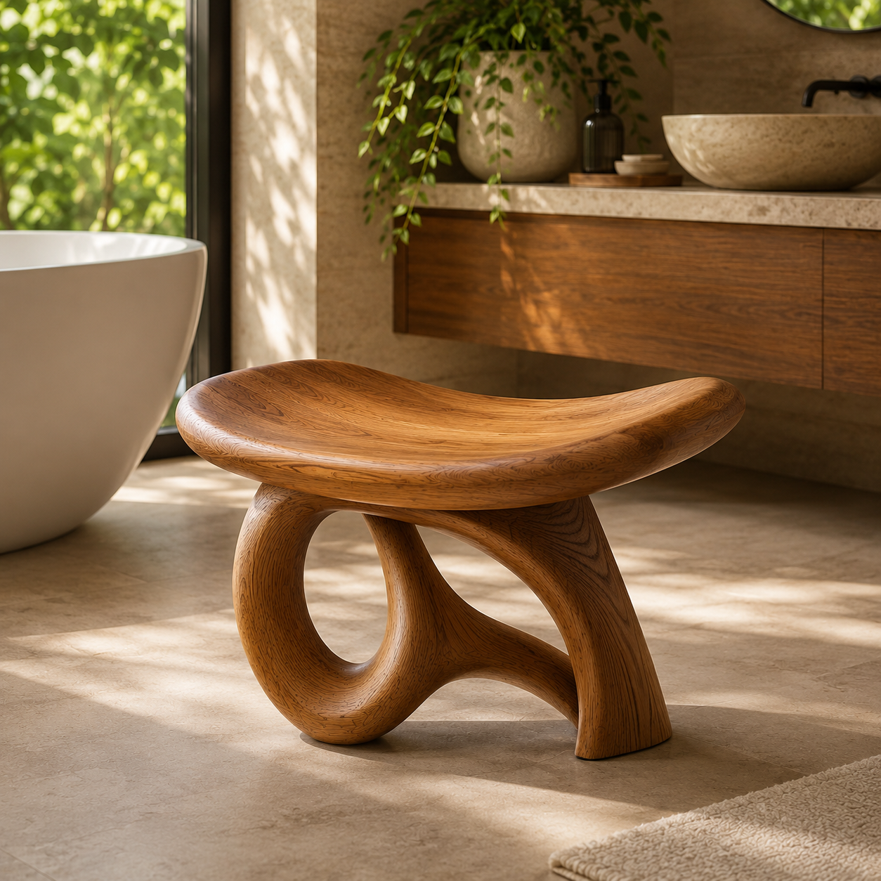 Alden Solid Wood Shower Bench - Design 011 - product image 11