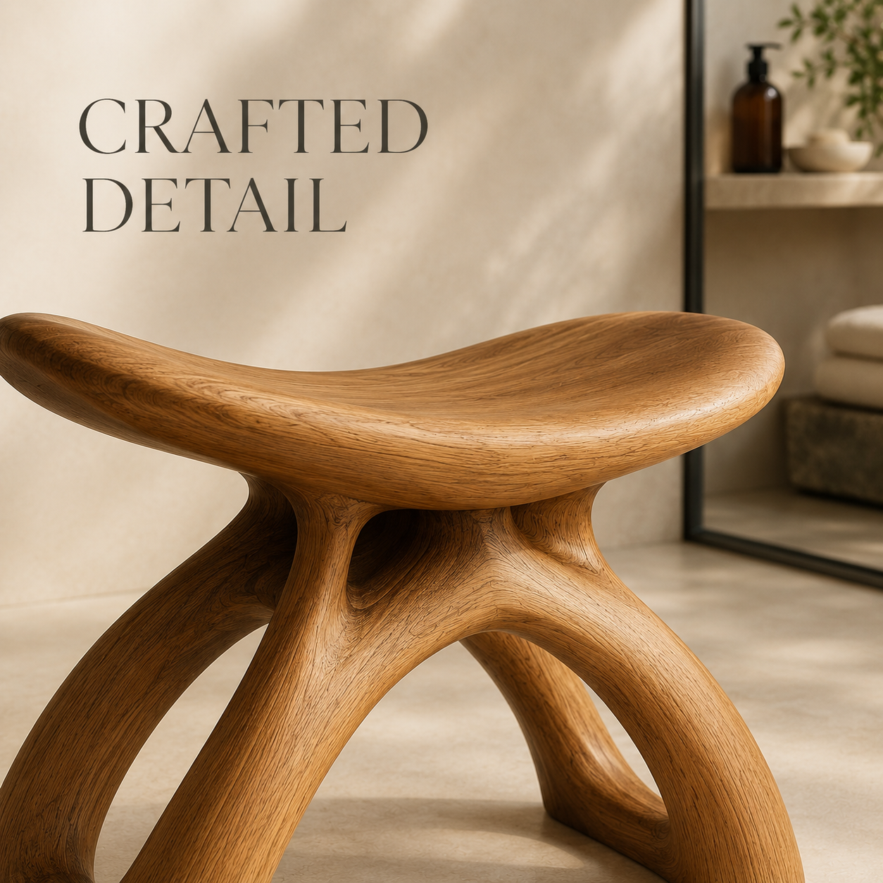 Mira Organic Bathroom Bench - Design 012 - product image 04