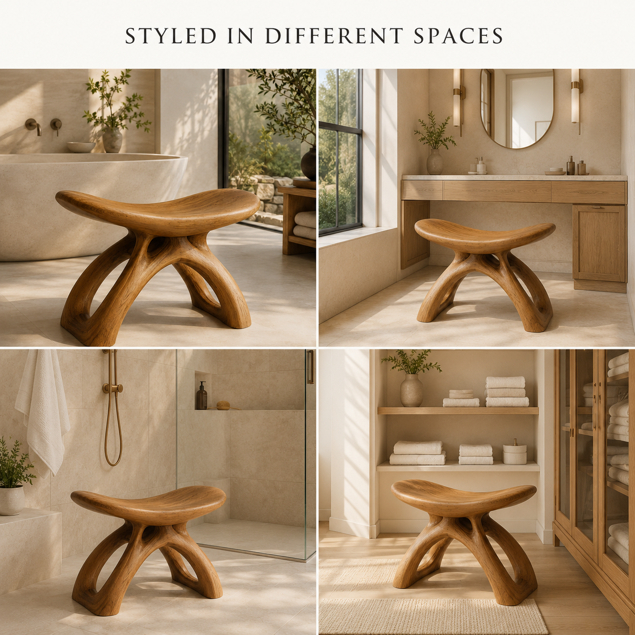 Mira Organic Bathroom Bench - Design 012 - product image 08