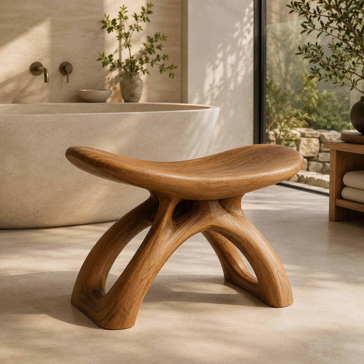 Mira Organic Bathroom Bench - Design 012 - product image 11