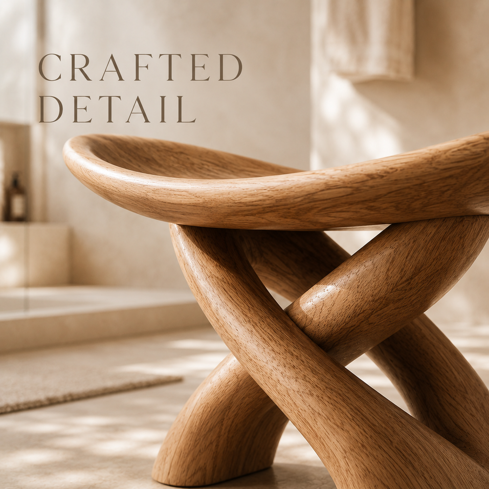 Rowan Sculptural Shower Seat - Design 013 - product image 05
