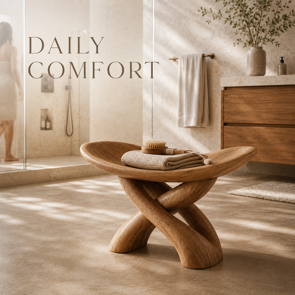 Rowan Sculptural Shower Seat - Design 013 - product image 06