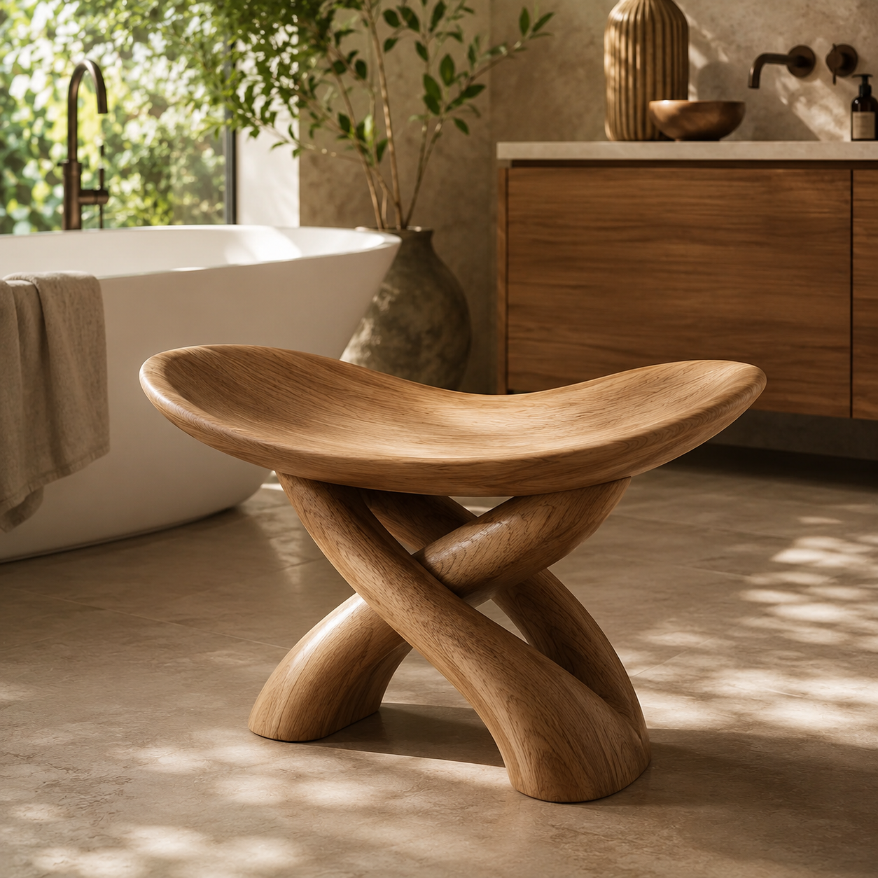 Rowan Sculptural Shower Seat - Design 013 - product image 11
