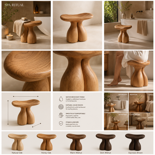 Liora Warm Wood Spa Bench - Design 014 - product image 02