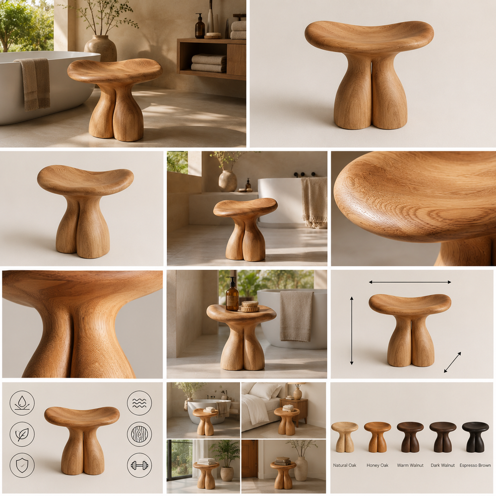 Liora Warm Wood Spa Bench - Design 014 - product image 05