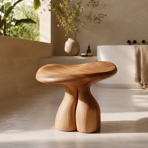 Liora Warm Wood Spa Bench - Design 014 - main view