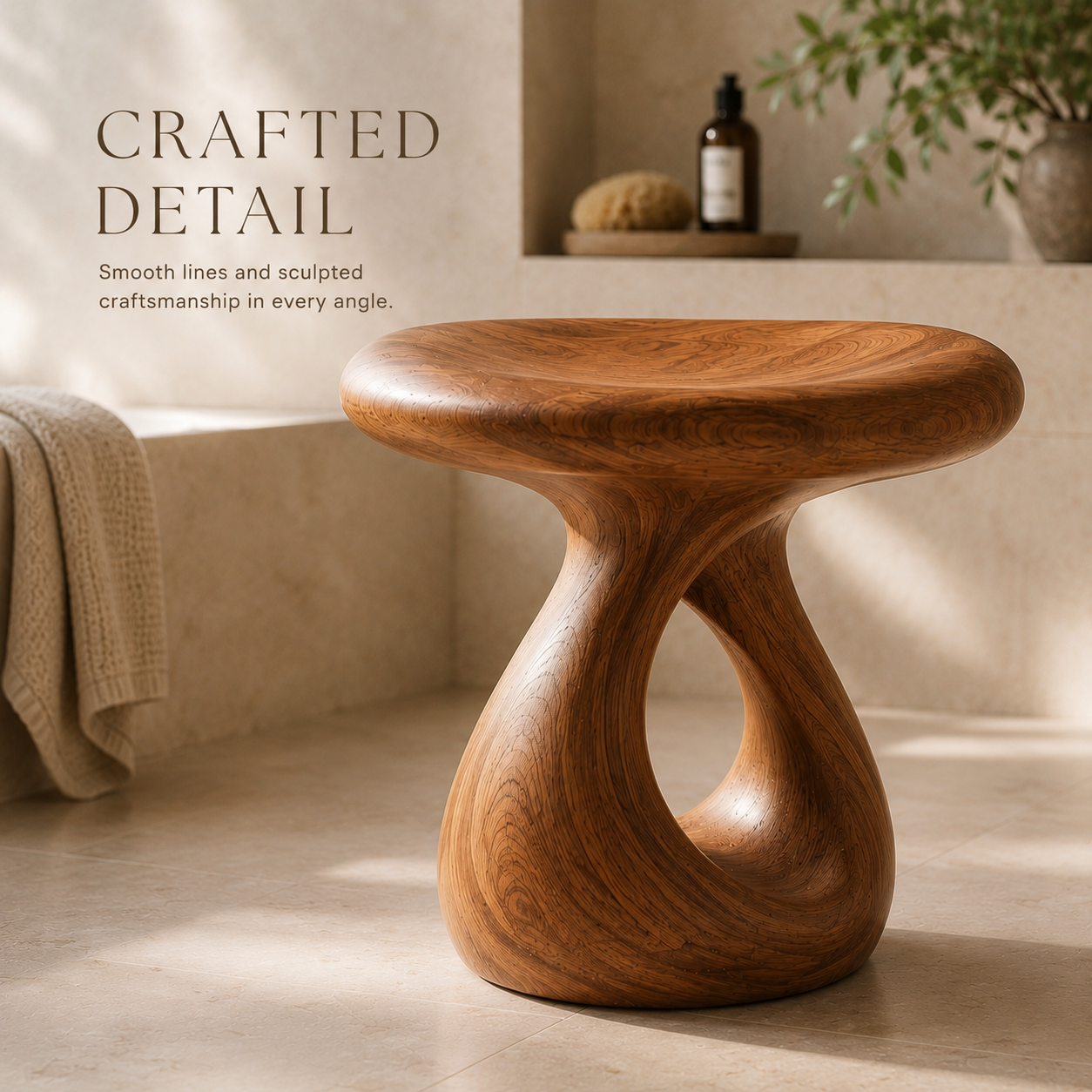 Veyra Soft Curve Shower Bench - Design 017 - product image 06