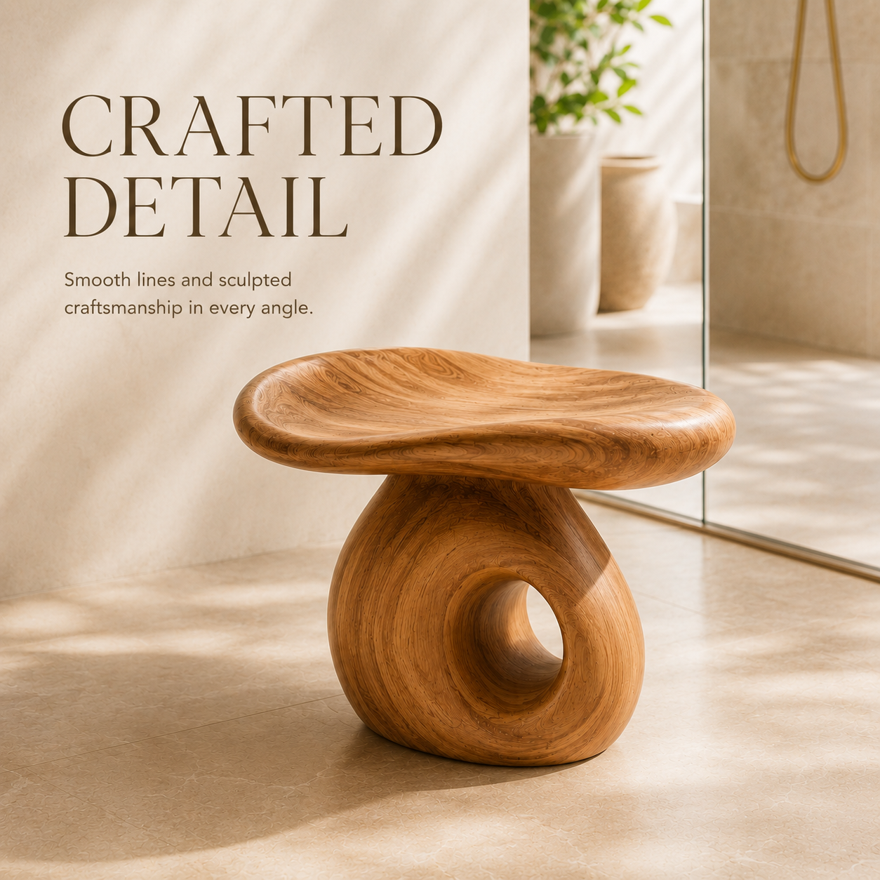 Calder Organic Modern Shower Bench - Design 018 - product image 04