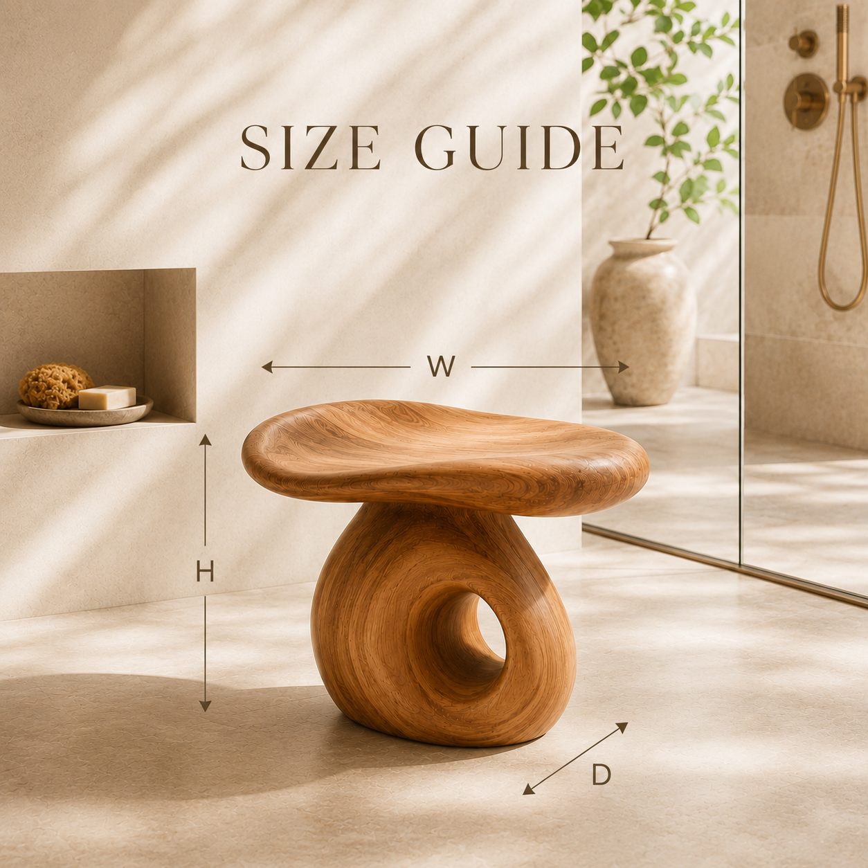 Calder Organic Modern Shower Bench - Design 018 - product image 06
