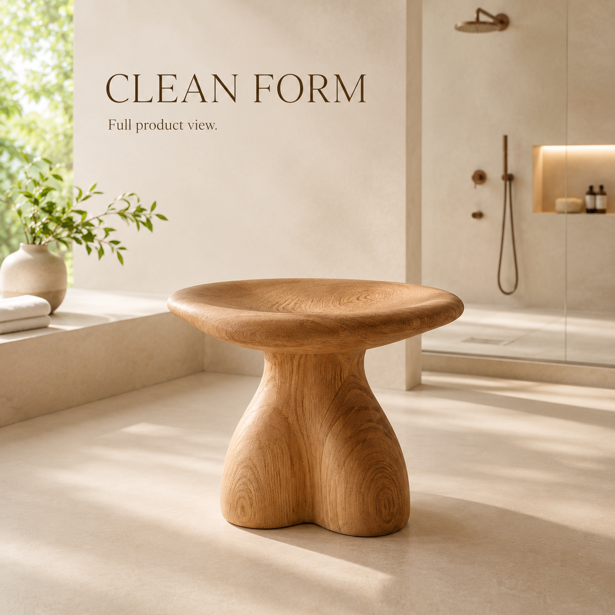 Brielle Sculpted Shower Seat - Design 020 - main view