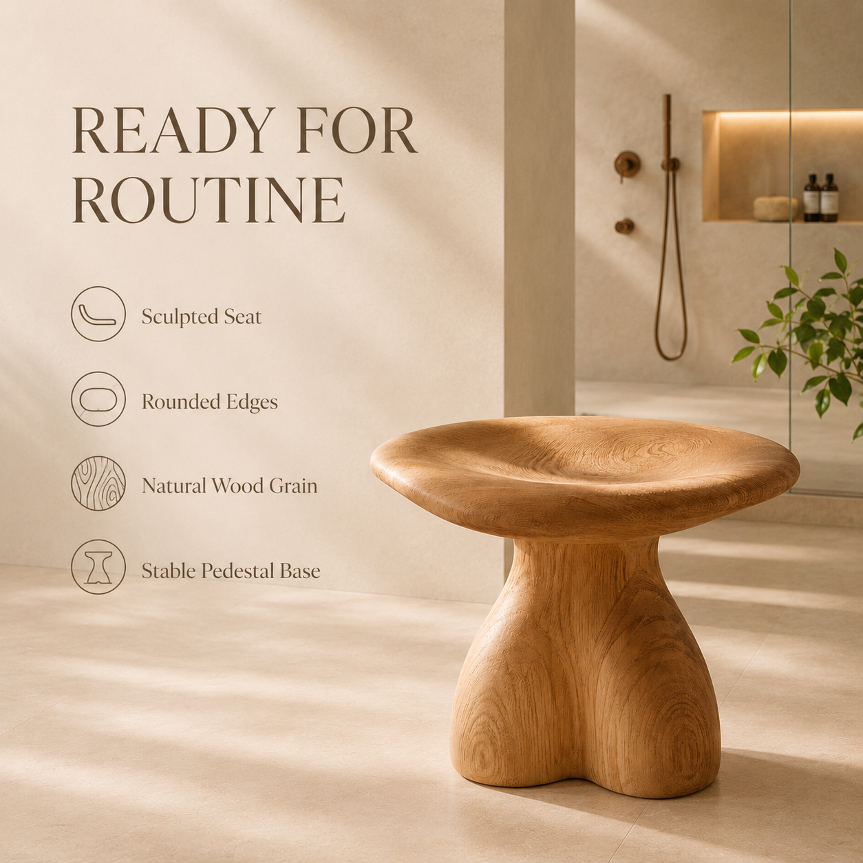 Brielle Sculpted Shower Seat - Design 020 - product image 06