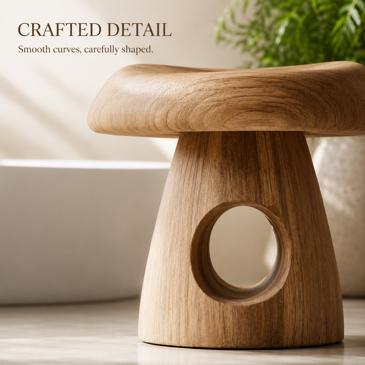 Alden Solid Wood Shower Bench - Design 021 - product image 03