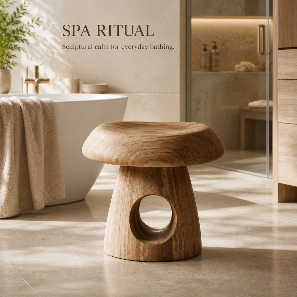 Alden Solid Wood Shower Bench - Design 021 - product image 04