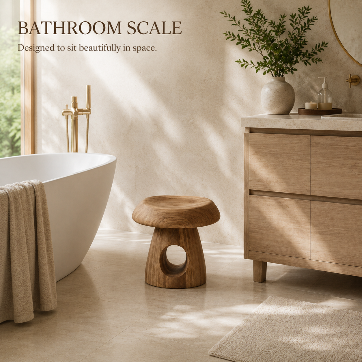 Alden Solid Wood Shower Bench - Design 021 - product image 05