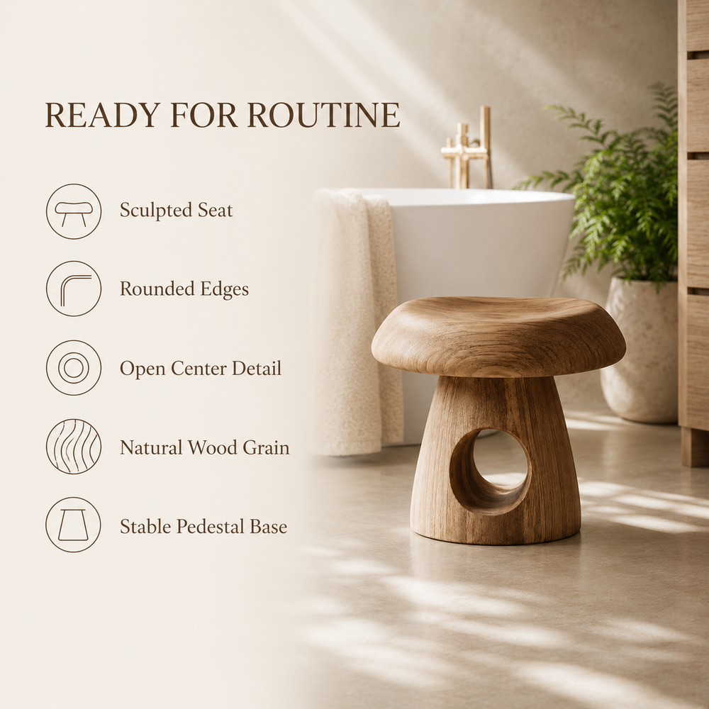 Alden Solid Wood Shower Bench - Design 021 - product image 08