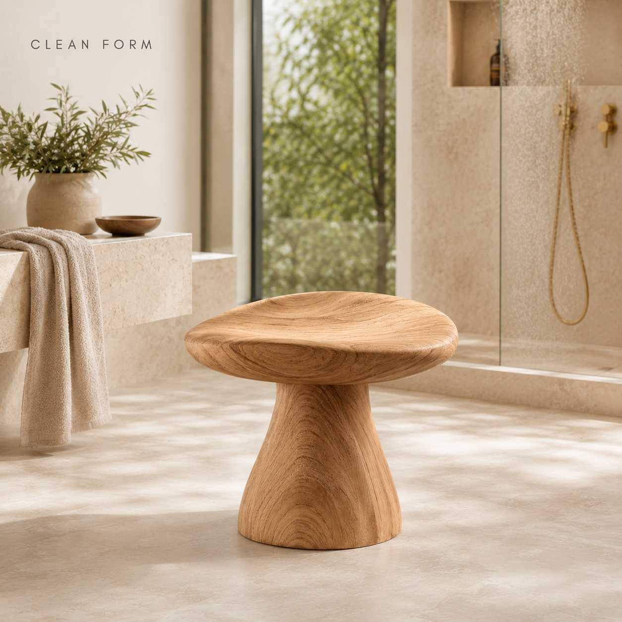 Mira Organic Bathroom Bench - Design 022 - product image 02
