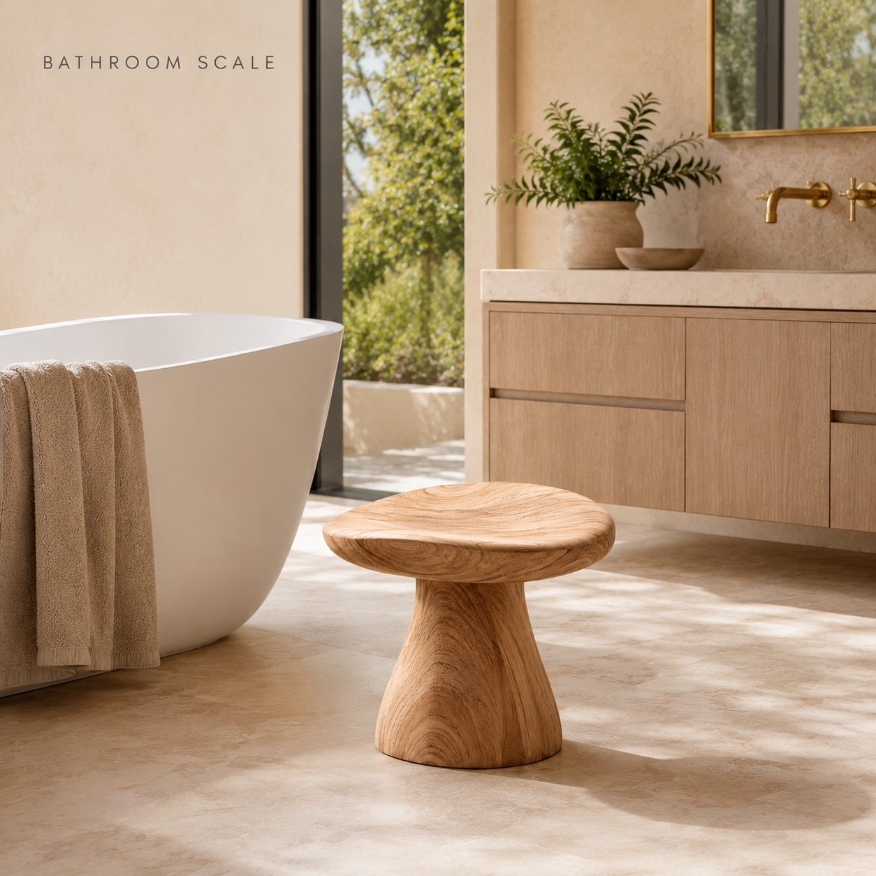 Mira Organic Bathroom Bench - Design 022 - product image 03