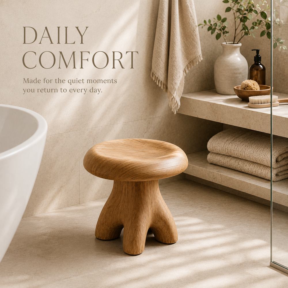 Rowan Sculptural Shower Seat - Design 023 - product image 03
