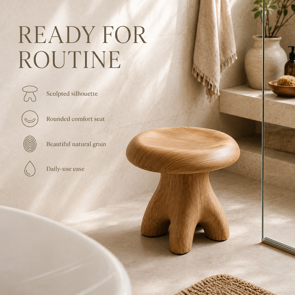 Rowan Sculptural Shower Seat - Design 023 - product image 04