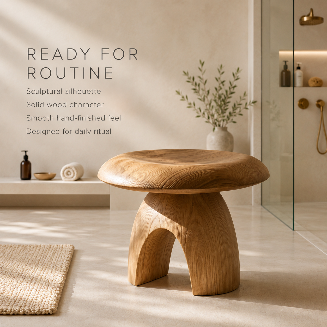Liora Warm Wood Spa Bench - Design 024 - product image 02
