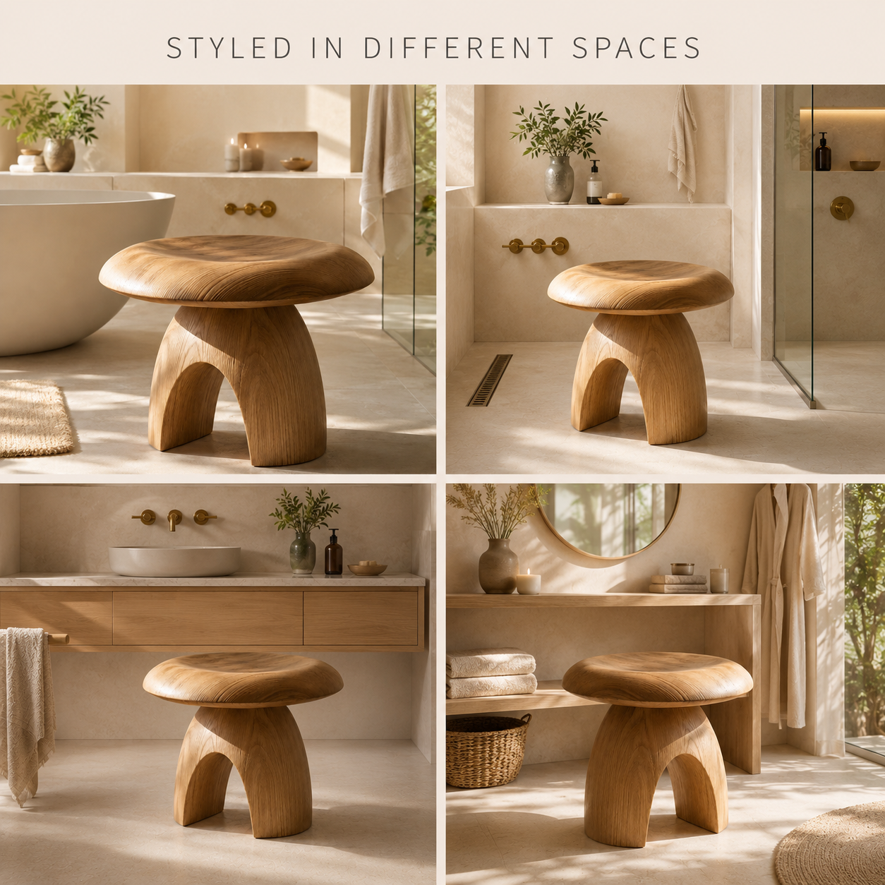 Liora Warm Wood Spa Bench - Design 024 - product image 03