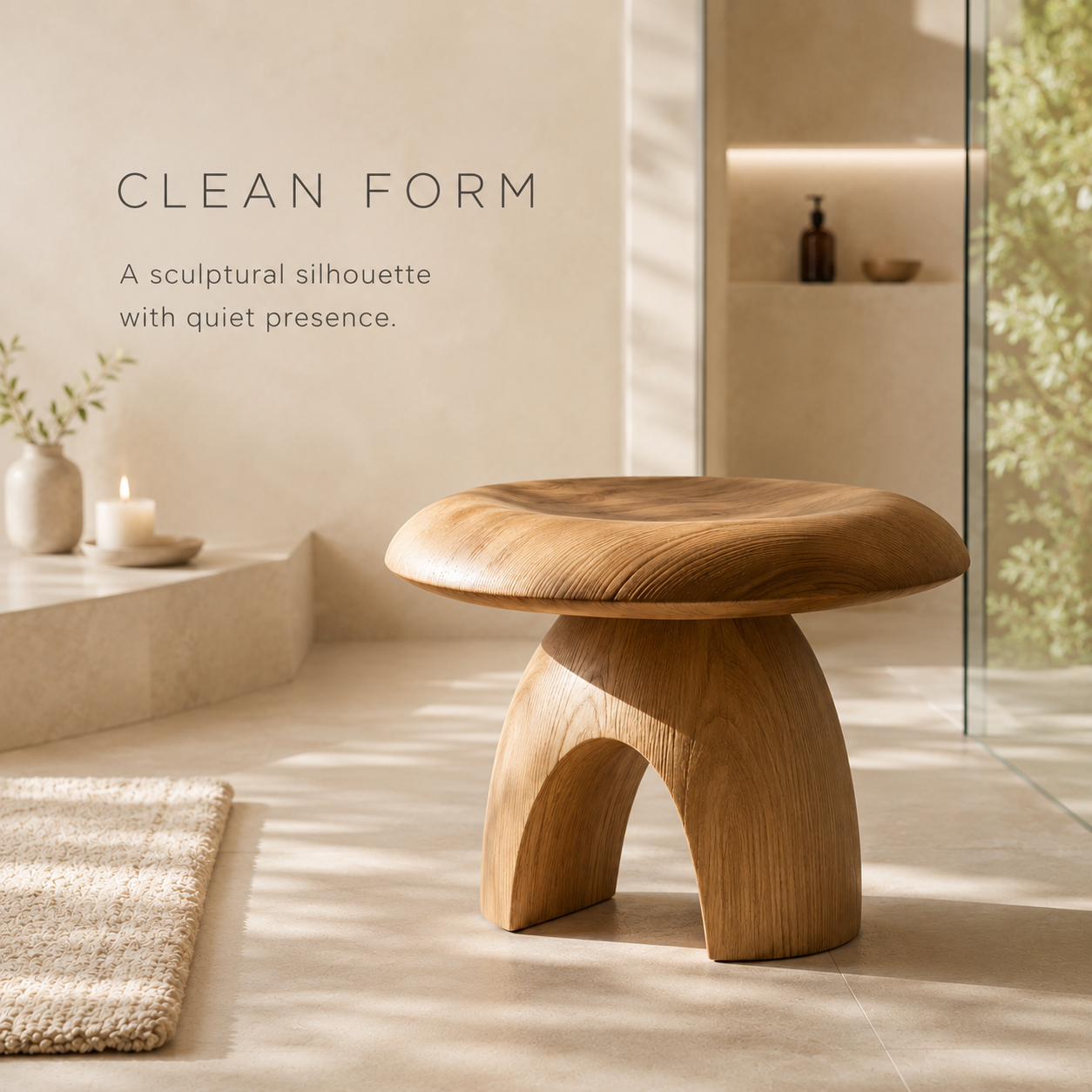 Liora Warm Wood Spa Bench - Design 024 - product image 06