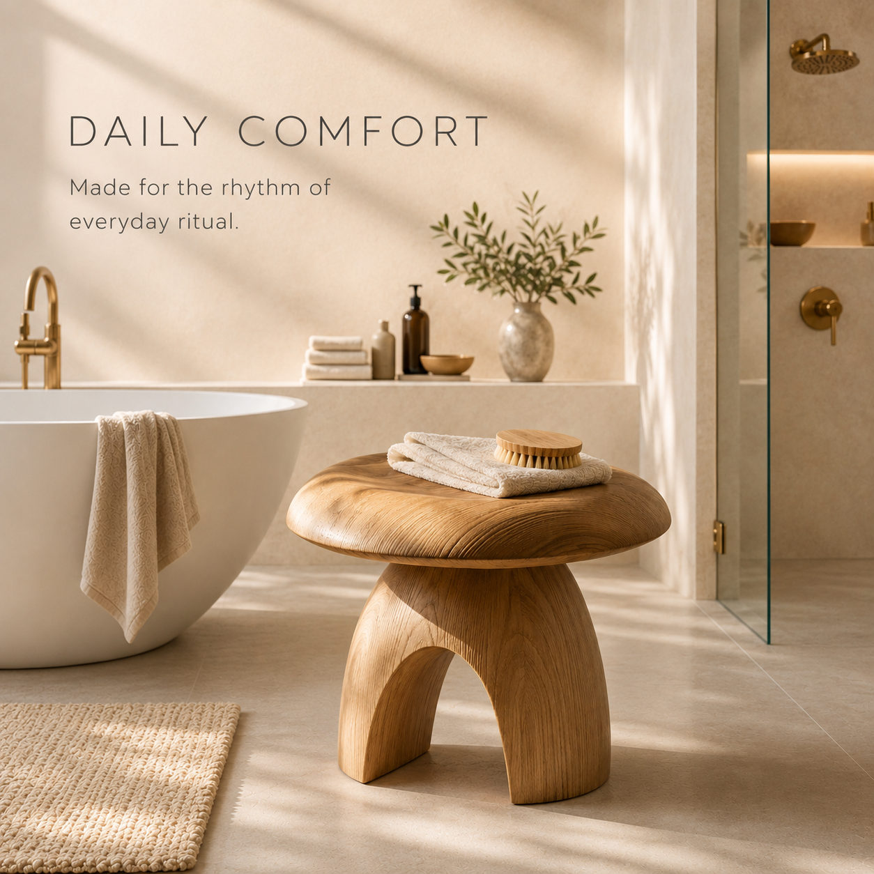 Liora Warm Wood Spa Bench - Design 024 - product image 09