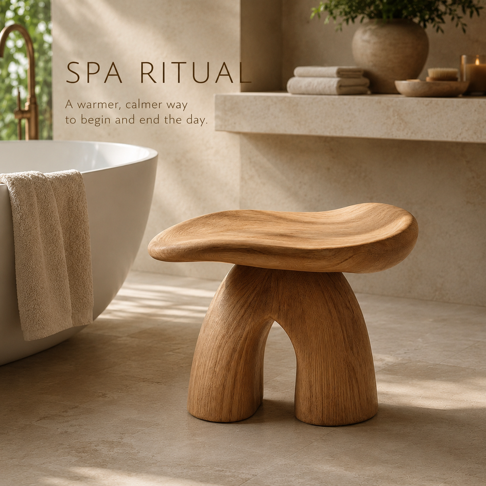 Soren Rounded Shower Bench - Design 025 - main view