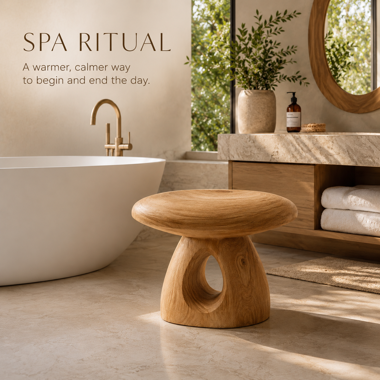 Elara Gallery Bathroom Bench - Design 026 - main view