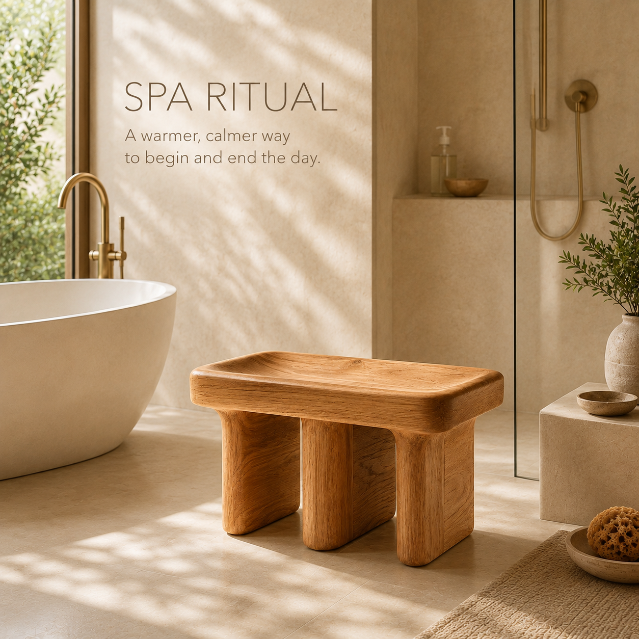 Calder Organic Modern Shower Bench - Design 028 - product image 06