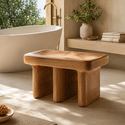 Calder Organic Modern Shower Bench - Design 028 - main view