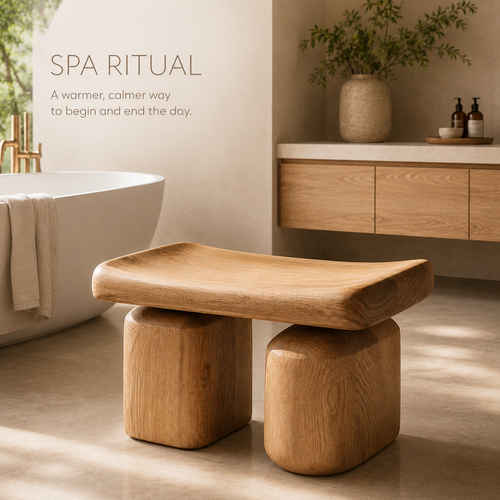 Brielle Sculpted Shower Seat - Design 030 - main view