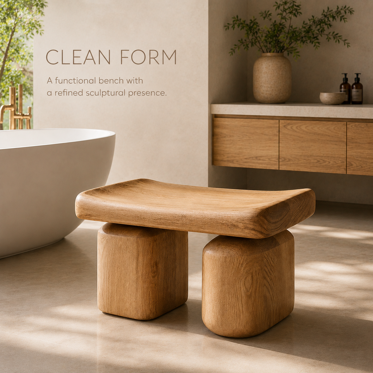 Brielle Sculpted Shower Seat - Design 030 - product image 02