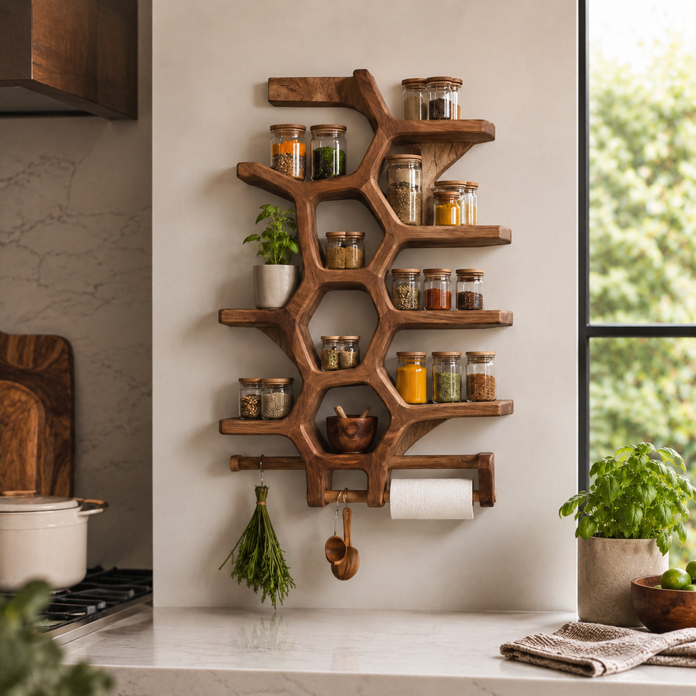Avery Wall Spice Rack Shelves - Design 001 - product image 02