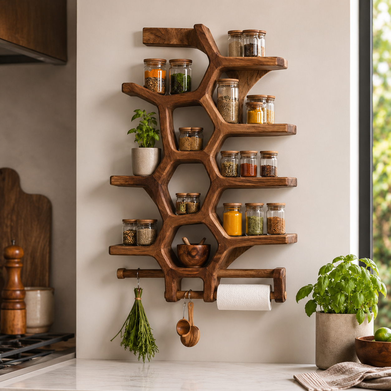 Avery Wall Spice Rack Shelves - Design 001 - product image 03