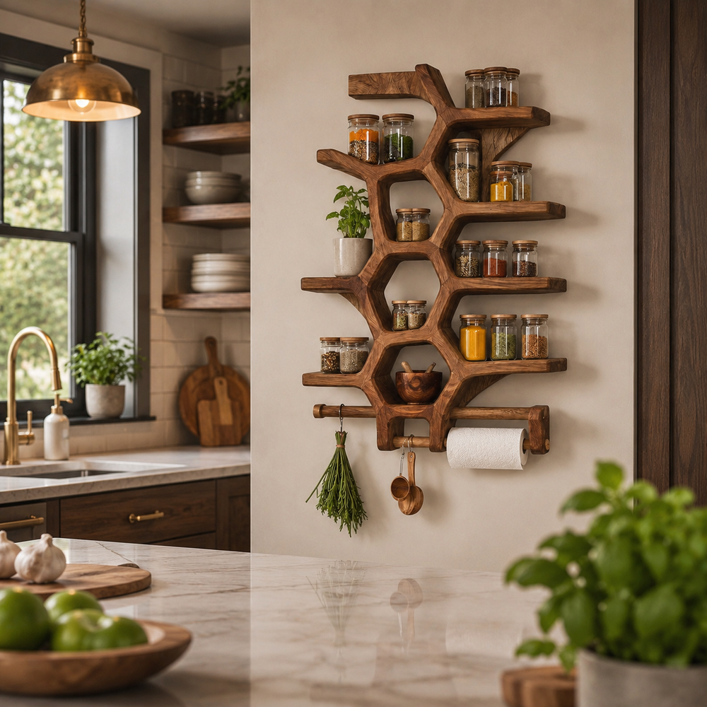 Avery Wall Spice Rack Shelves - Design 001 - product image 04