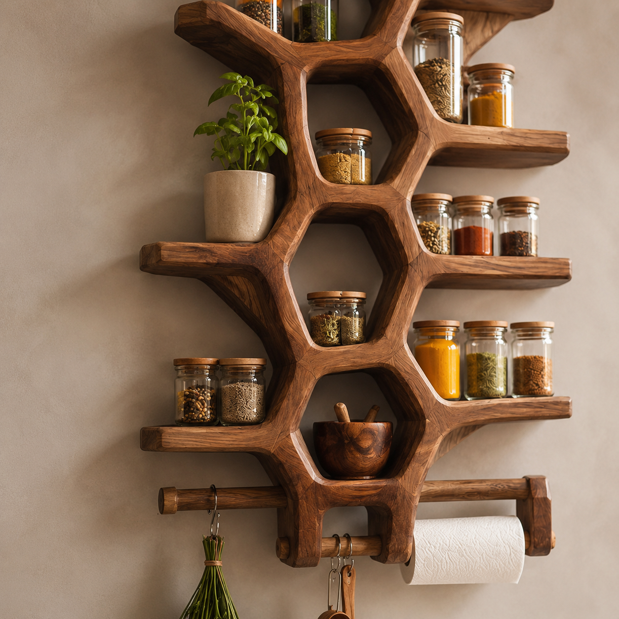 Avery Wall Spice Rack Shelves - Design 001 - product image 06