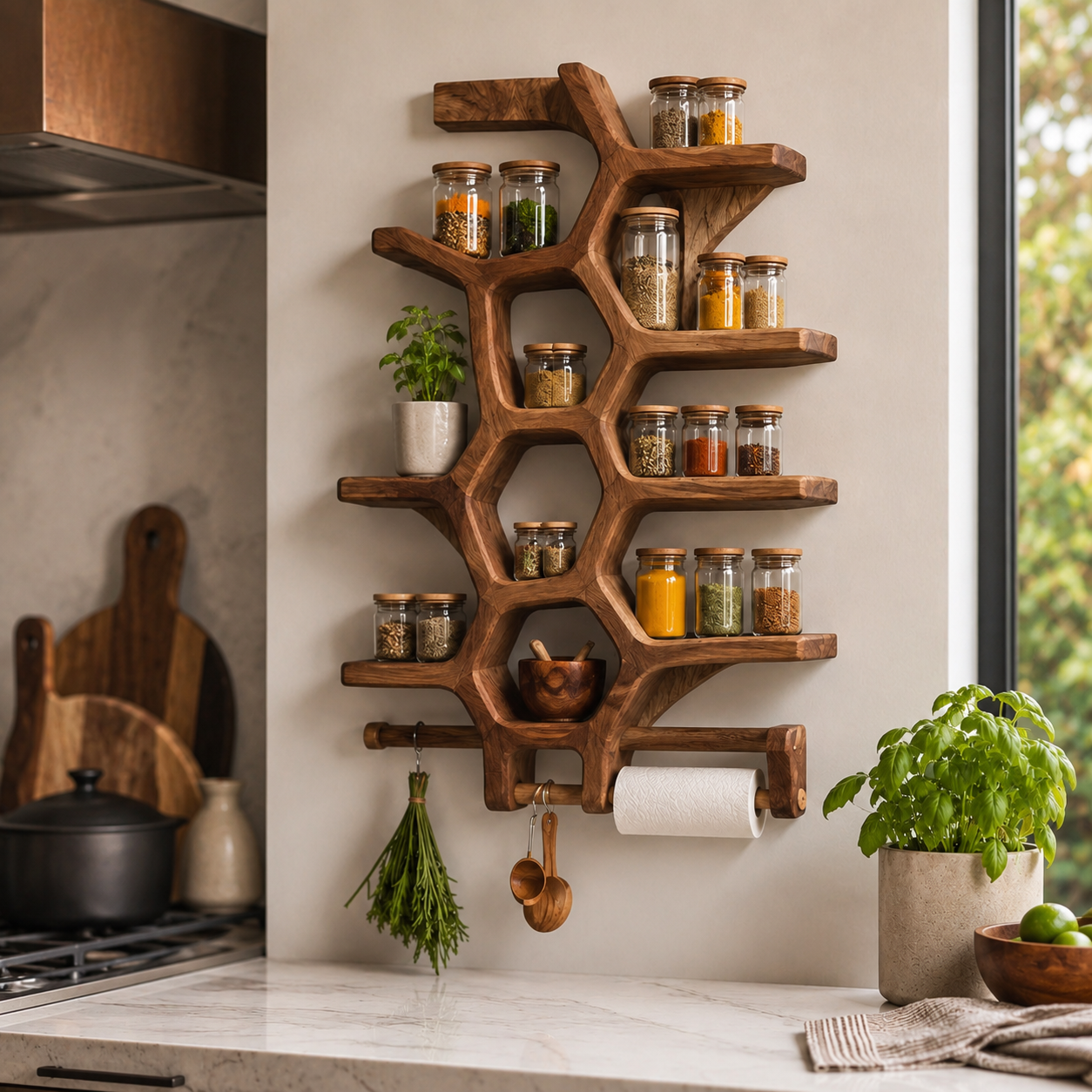Avery Wall Spice Rack Shelves - Design 001 - product image 07