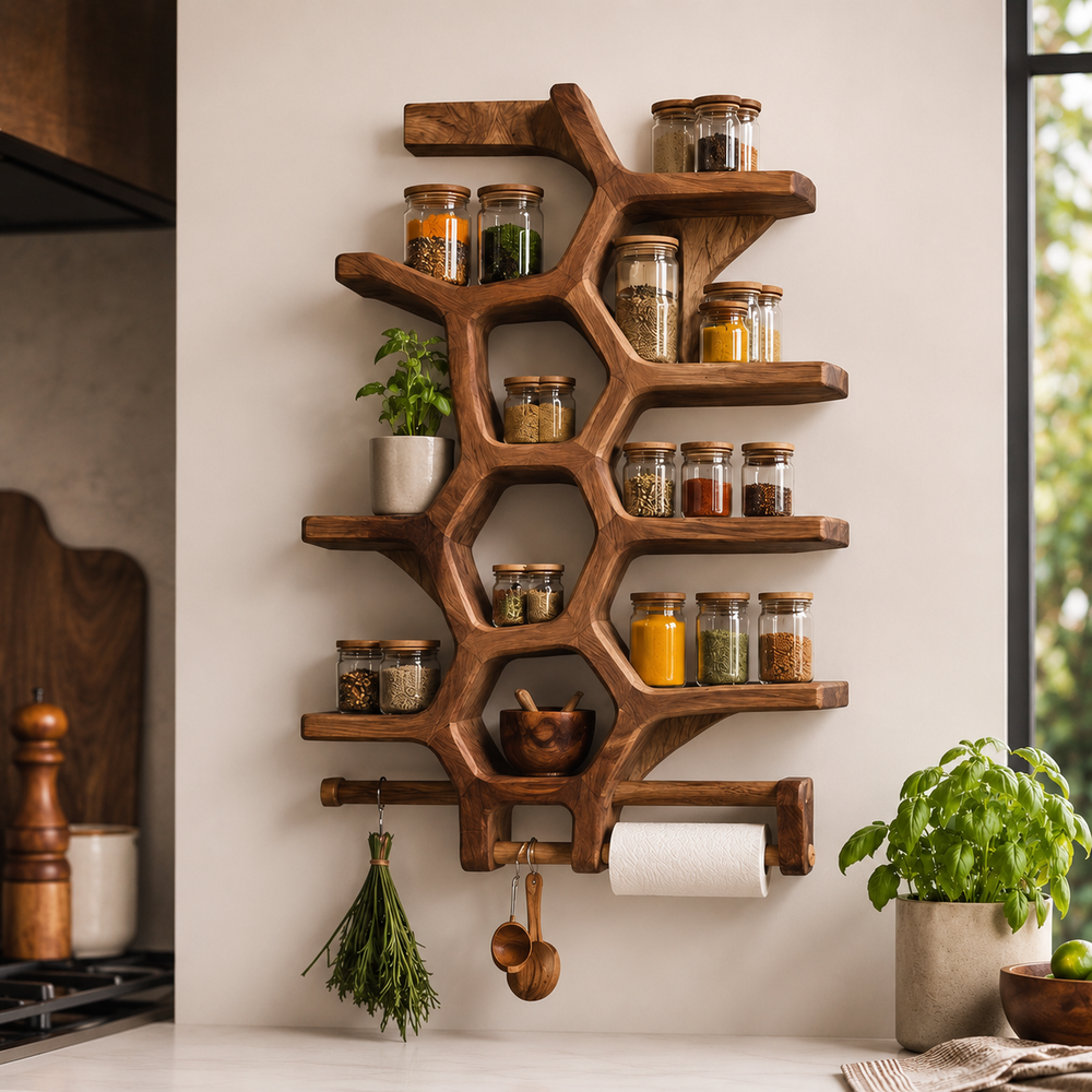 Avery Wall Spice Rack Shelves - Design 001 - product image 09