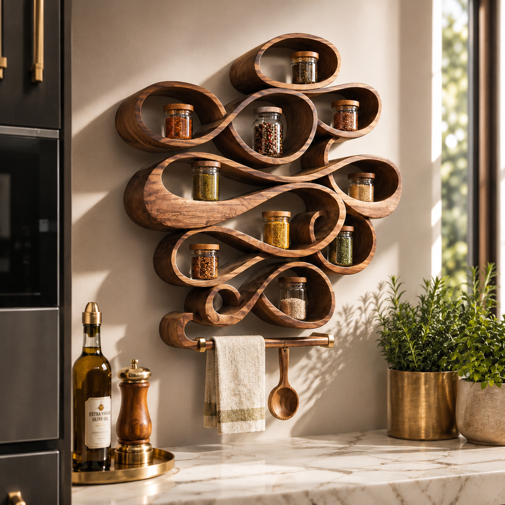 Rowan Solid Wood Spice Rack - Design 002 - product image 02