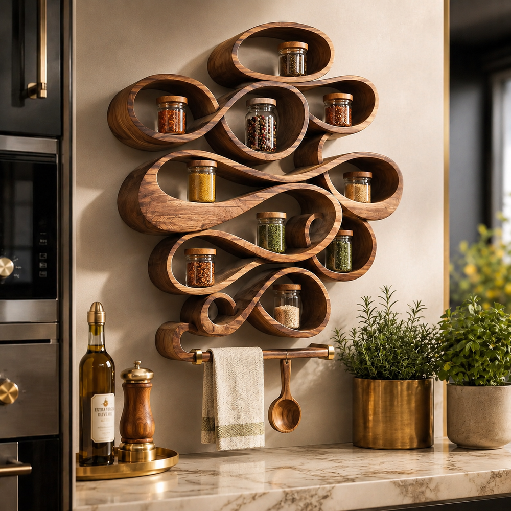 Rowan Solid Wood Spice Rack - Design 002 - product image 07