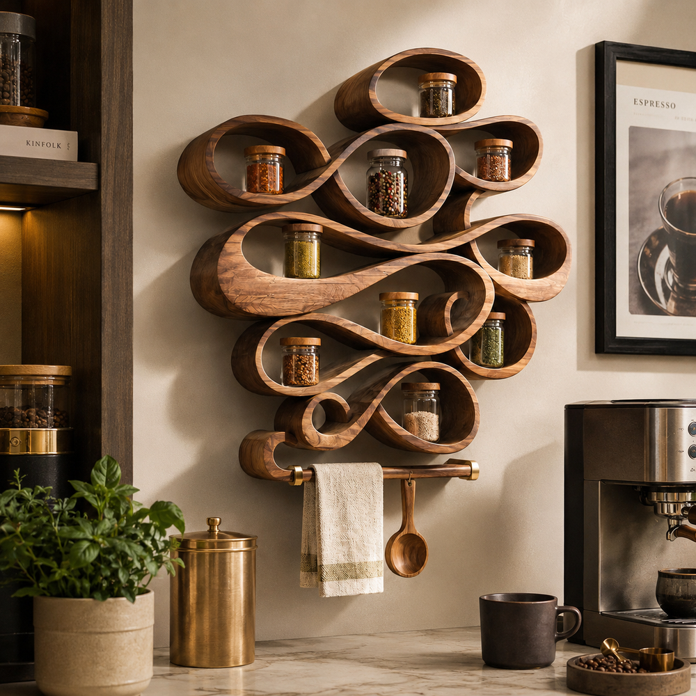 Rowan Solid Wood Spice Rack - Design 002 - product image 10
