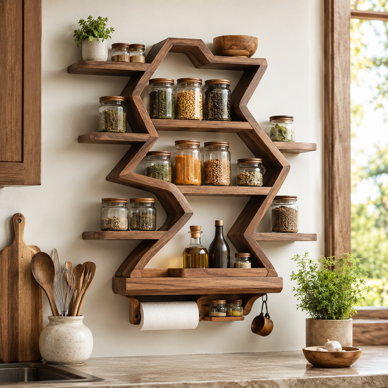 Isla Kitchen Spice Rack Shelves - Design 004 - main view