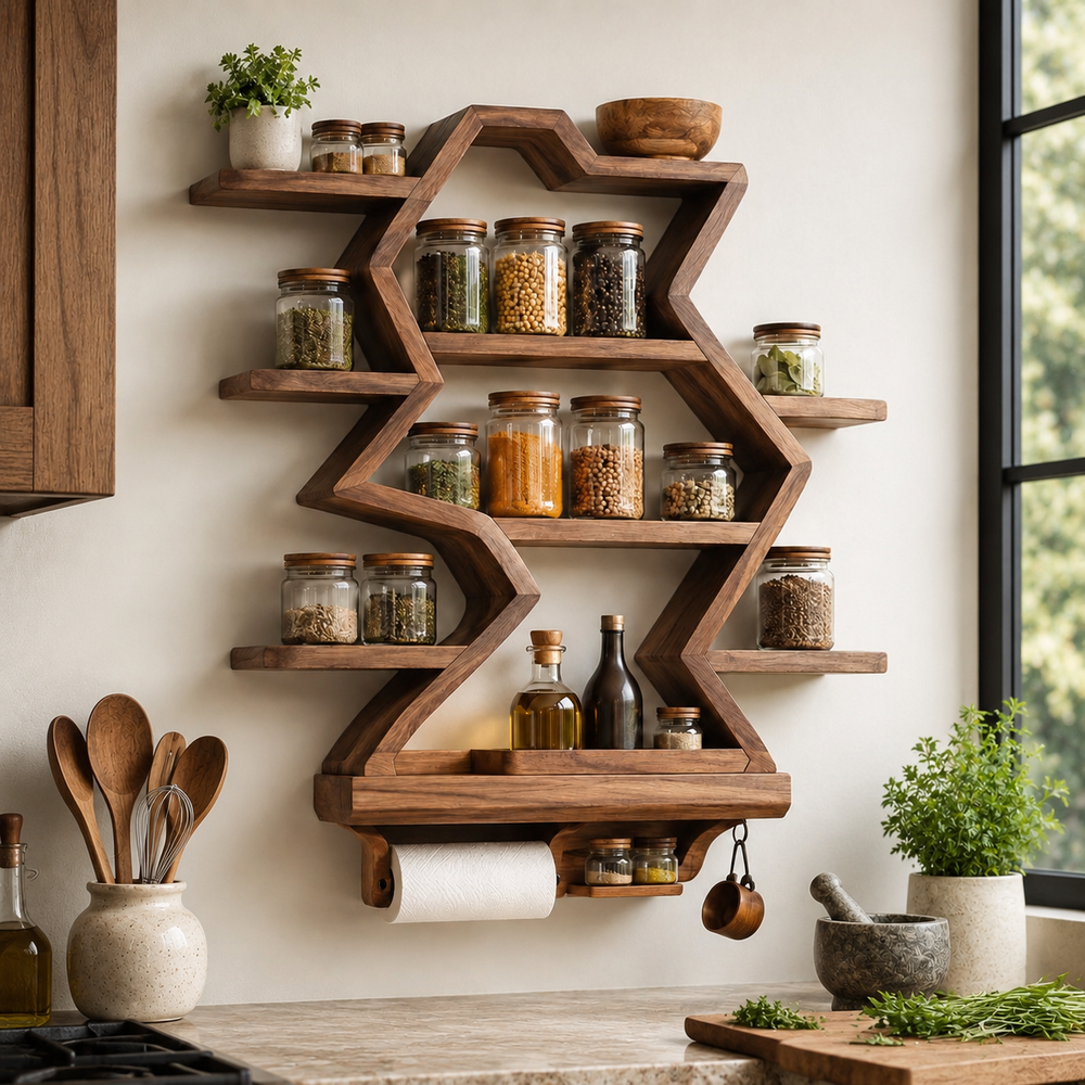 Isla Kitchen Spice Rack Shelves - Design 004 - product image 07