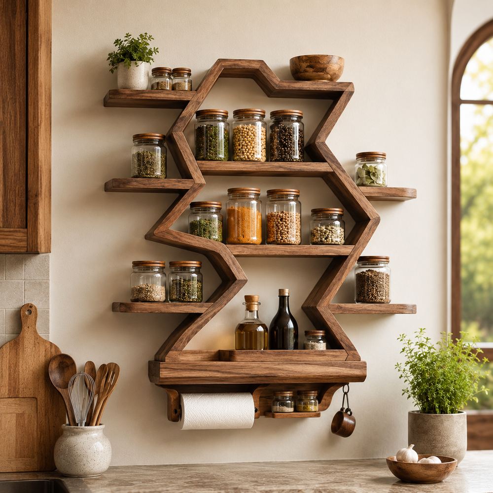 Isla Kitchen Spice Rack Shelves - Design 004 - product image 09