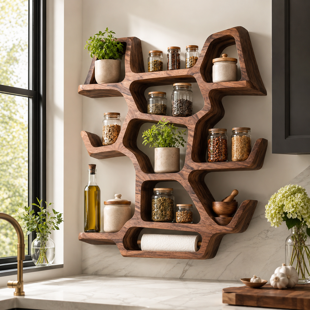 Soren Tall Spice Rack Shelf - Design 005 - product image 02