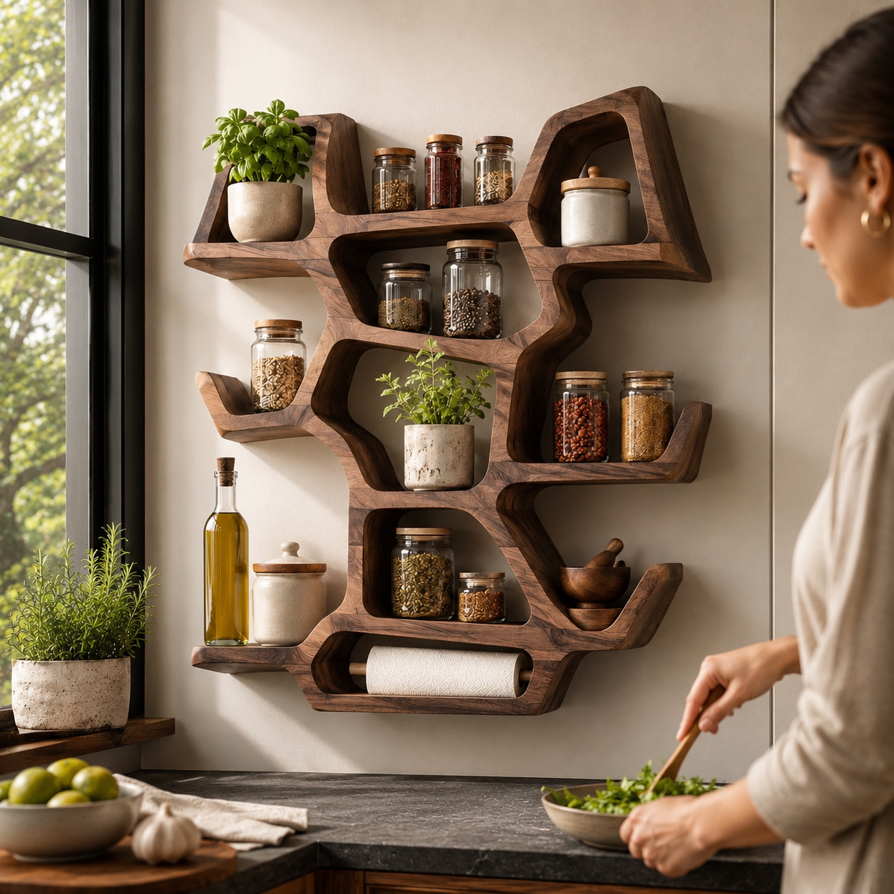 Soren Tall Spice Rack Shelf - Design 005 - product image 06