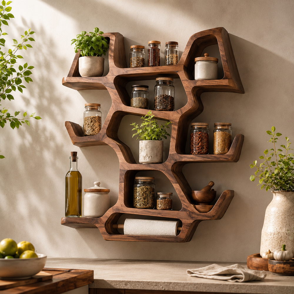 Soren Tall Spice Rack Shelf - Design 005 - product image 08